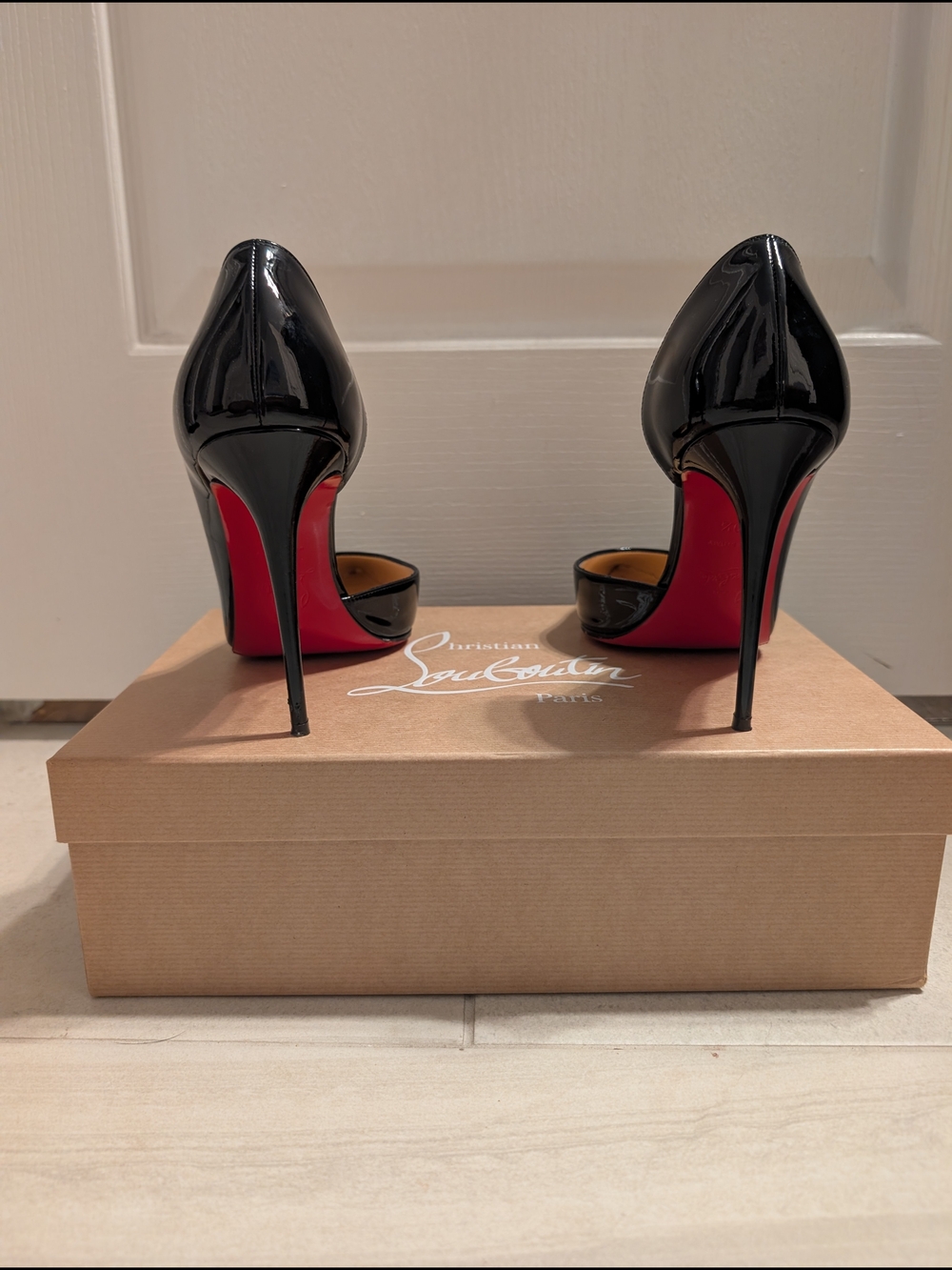 Christian Louboutin Iriza 100 Black Patent - Picture 2 of 7